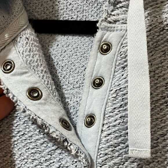 SOFT SURROUNDINGS Cozumel Soft Hooded Pullover Blue Women’s Size Small - Picture 3 of 5